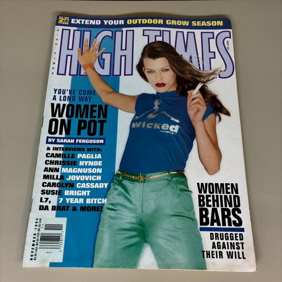 HIGH TIMES November 1994 Magazine  Milla Jovovich Cover - Picture 1 of 7